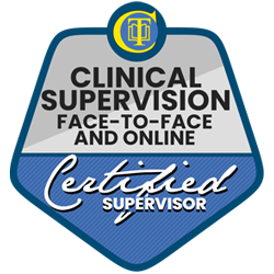 SupervisorBadge250x250 (1) Clinical Supervision Face-to-Face and Online certification badge